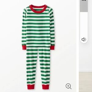 Hanna Andersson Green and White Striped Pajamas *NEW* in bag
